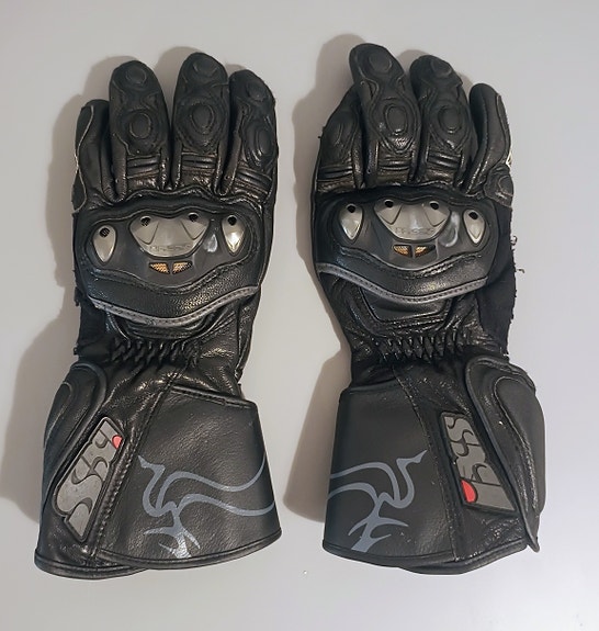 IXS Racing nahkaiset ajohanskat koko 9/M