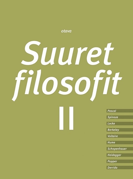 Suuret Filosofit II -Pascal Spinoza Locke Hume Voltaire ym.!