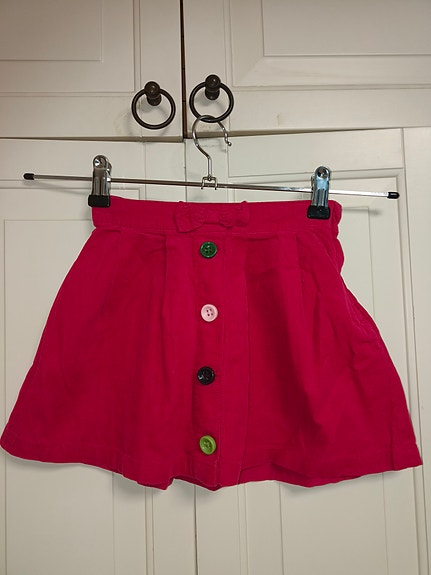 GYMBOREE pinkki NAPPEJA hame /samettihame