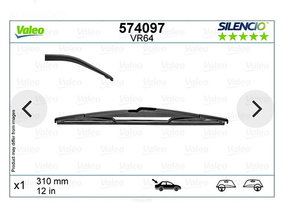 Valeo VR64 takalasin pyyhkijän sulka Hyundai I30/kIa Ceed