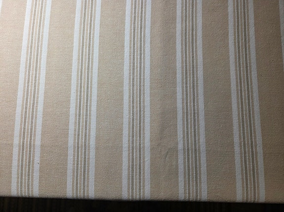 Raidallinen kangas 145 x 96 cm beige-valkoinen