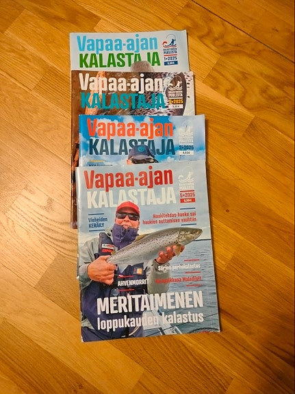 Vapaa-ajan kalastajan lehdet, 11 kappaletta 2023-2025