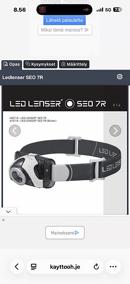 OSTETAAN Led Lenser SEO 7R otsalamppu