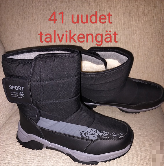 Uudet lämpimät talvikengät koko 41 musta