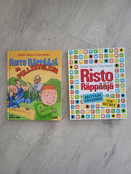 Risto Räppääjä lastenkirjat 2 kpl kovakantinen