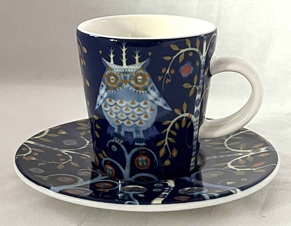 IITTALA Taika sininen espressokuppi 0,1 l kuppi + vati Klaus Haapaniemi
