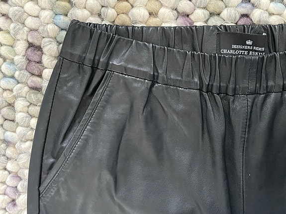 Designers Remix rennot nahkahousut, mustat, 38