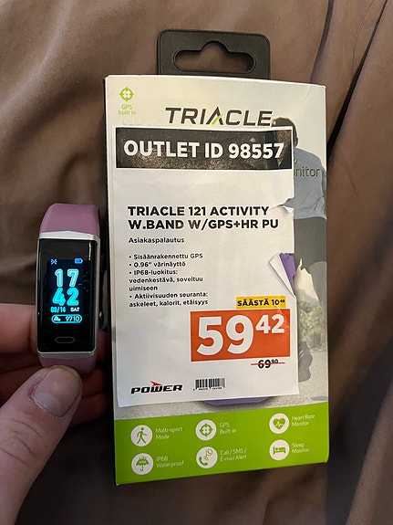 Triacle I21 Activity ranneke GPS sykemittarilla