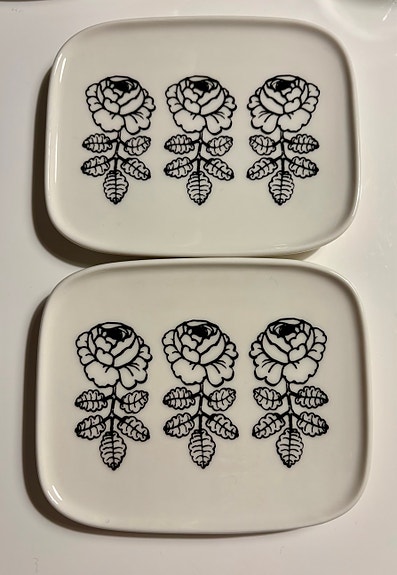 Marimekko vihkiruusu lautanen (kpl hinta)