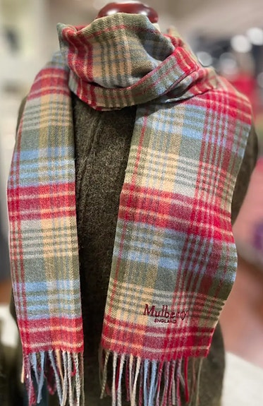 Mulberry check heritage huivi