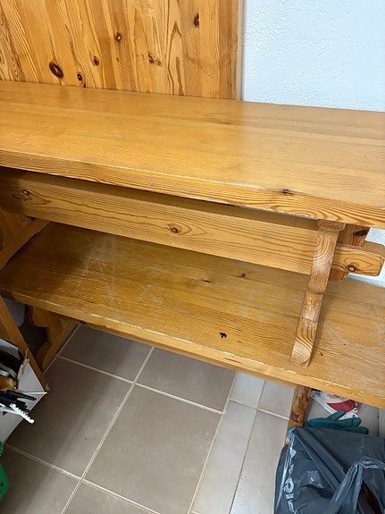 Pöytä,Pirtinpöytä ja penkit