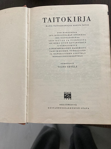 Taitokirja 1952 Vilho Setälä