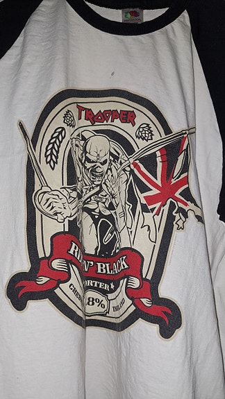 Iron Maiden Trooper Red n black paita (XL)