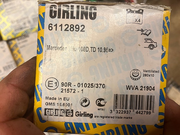 Mercedes-Benz Vito/Peugeot 406/605/607 Takajarrupalat Girling 94-04