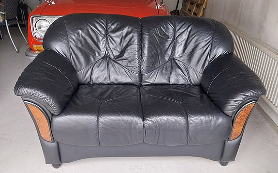 Nahkasohva 140 cm Leppävaara