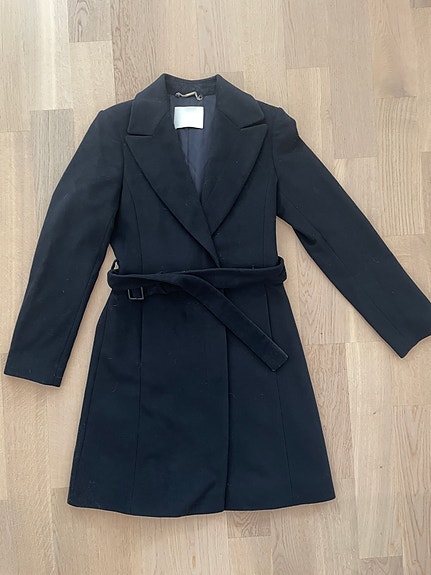 Hugo Boss tummansininen villakangastakki 34 XS - S