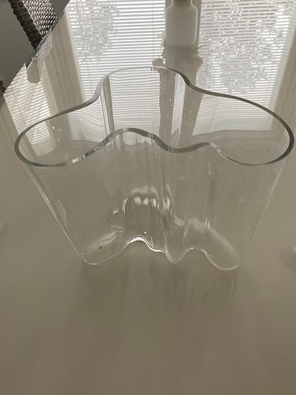 Iittala maljakko kirkas lasi