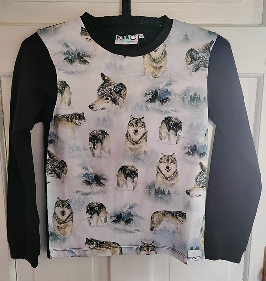 Uusi Pop&Co paita 146 susi kuosi unisex
