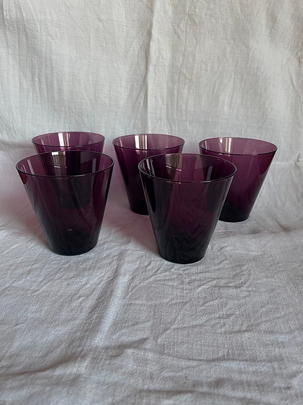Iittala Kaj Franck suupuhalletut Kartio-lasit, 5kpl