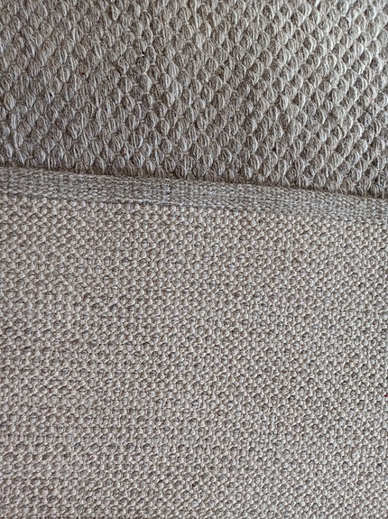 Villa matto harmaa kudottu, yksi viikko käytetty