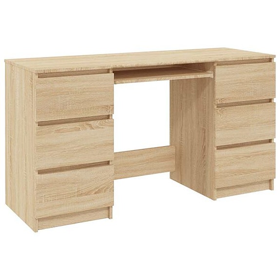 vidaXL Kirjoituspöytä Sonoma-tammi 140x50x77 cm tekninen puu(sku800813