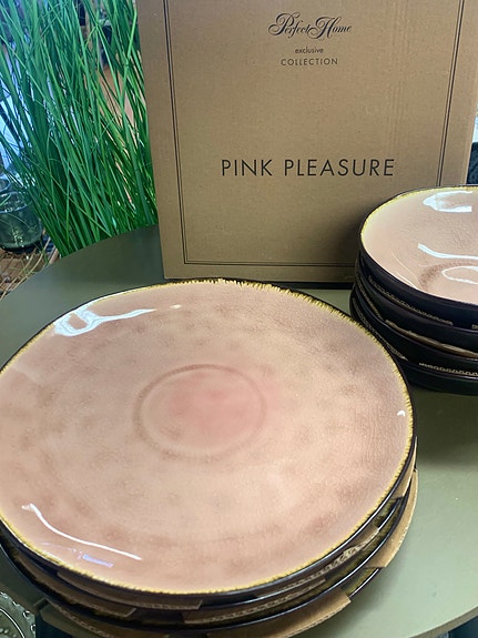 Perfect Home Pink Pleasure lautaset vaaleanpunainen keraaminen