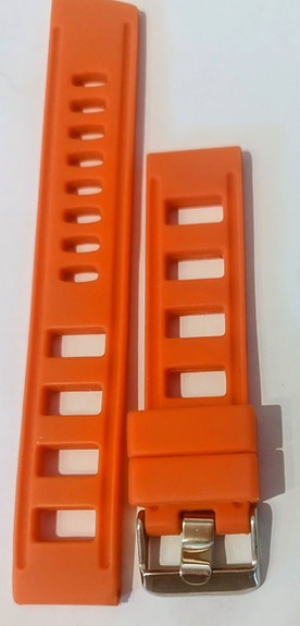 20 mm Kumi / Silikoni uusi kellon ranneke Oranssi