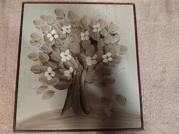 Kaunis taulu – kukka-aiheinen maalaus (41 × 44 cm)