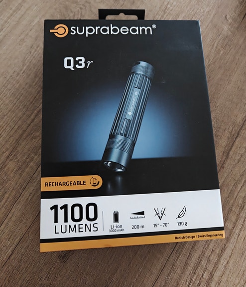 Suprabeam Q3R ladattava taskulamppu