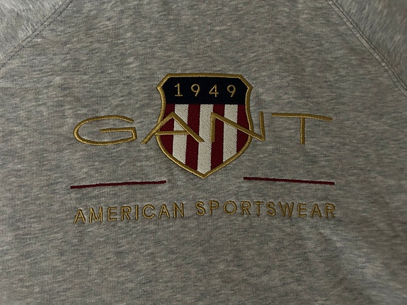 Gant huppari lasten 170 harmaa puuvilla unisex