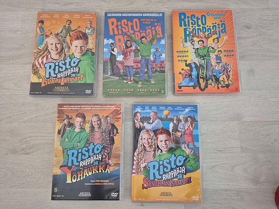 Risto Räppääjä DVD-elokuvat 5 kpl