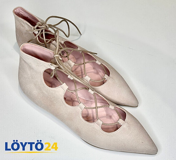 Mokkanahkaiset Ballerinat - Pretty Ballerinas Ella Angelis Tan - Koko 37