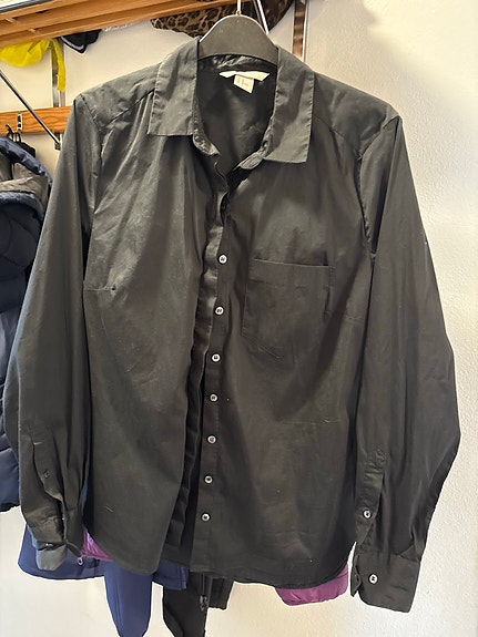 H&M naisten kauluspaita 40 musta puuvilla
