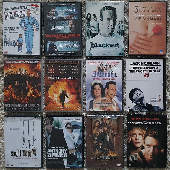 DVD-Elokuvia 12kpl (Käytetty)