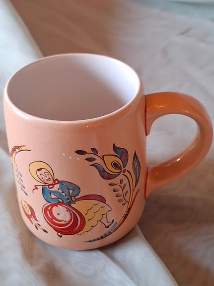 Arabia Kesä käsinmaalattu Kesti-olutmuki