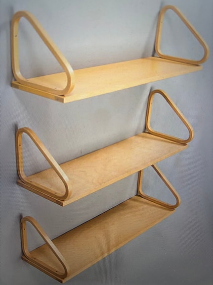 Artek Alvar Aalto seinähylly koivu