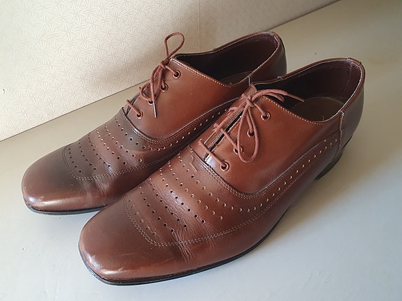 Vintage kotimaiset Brogue/Oxford kengät koko 7 1/2
