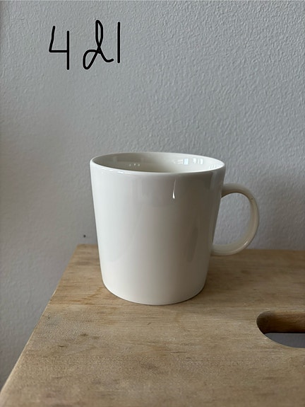 Iittala Teema valkoinen kahvikuppi/muki 4dl