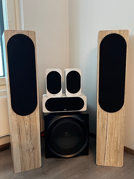 Kotiteatteri 5.1 Jamo S426 + Logitech Z-5500 subwoofer