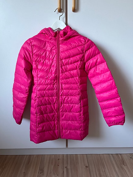 Pinkki kevytvanu takki 158