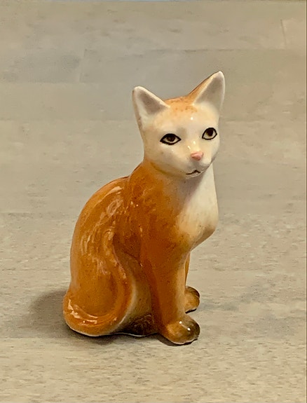 Vintage kissa figuuri