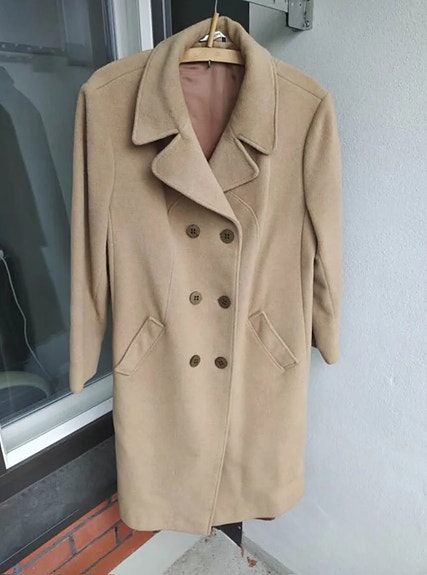 Beige villakangastakki 42