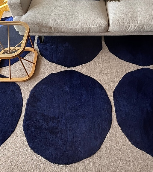 Marimekko Isot Kivet villamatto, sininen