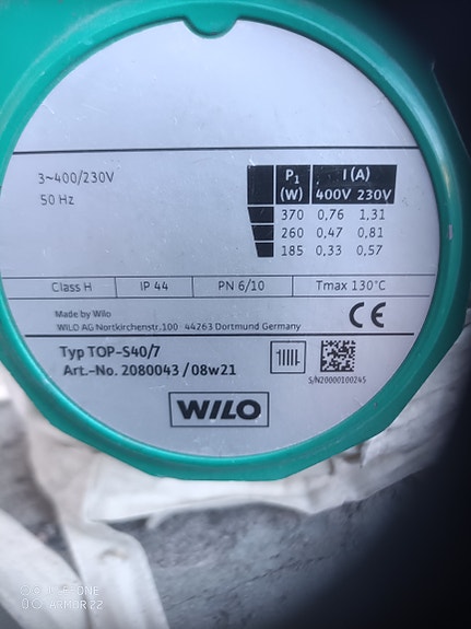 Wilo Top- S40/7 kiertovesipumppu