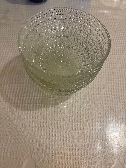 Iittala Kastehelmi kulho lasi kirkas