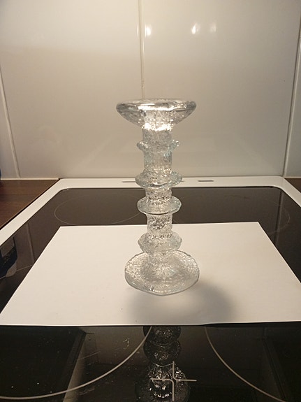 Iittala lasinen kynttilänjalka kirkas