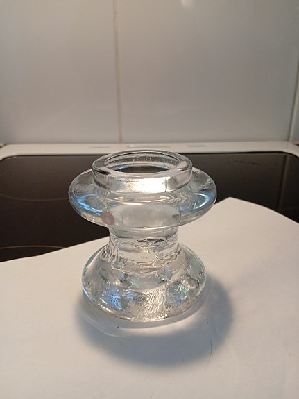 Iittala lasinen kynttilänjalka kirkas
