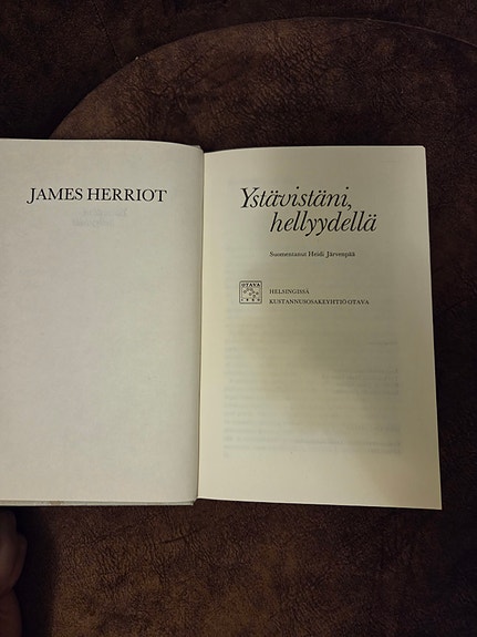 James Herriot Ystävistäni, hellyydellä kirja kovakantinen