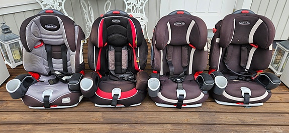 Myydään 4 kpl Graco Nautilus 3-in-1 -turvaistuimet.