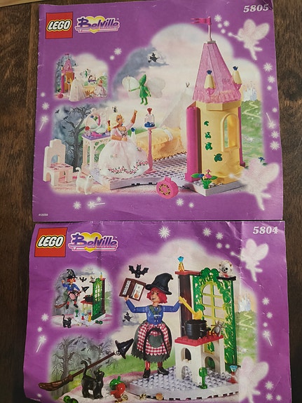 Vanhat Lego Belville setit ohjeilla